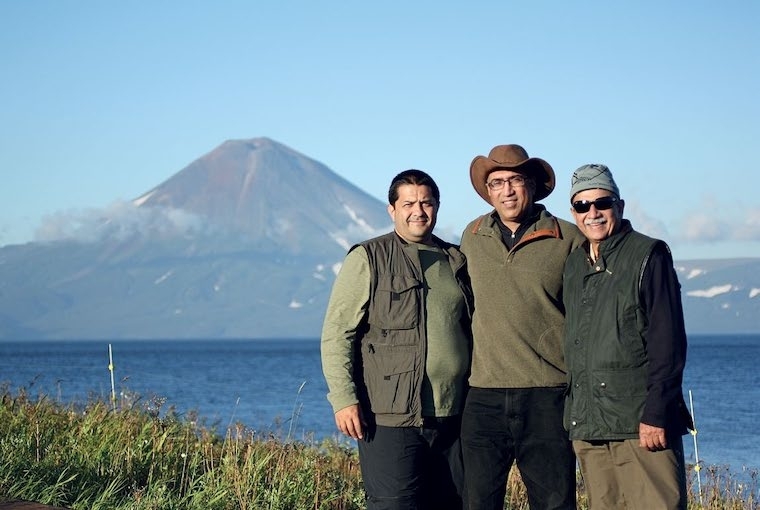 Kamchatka L to R: Aman Chopra, Dr. Sanjeev Sarin, Subhash Chopra