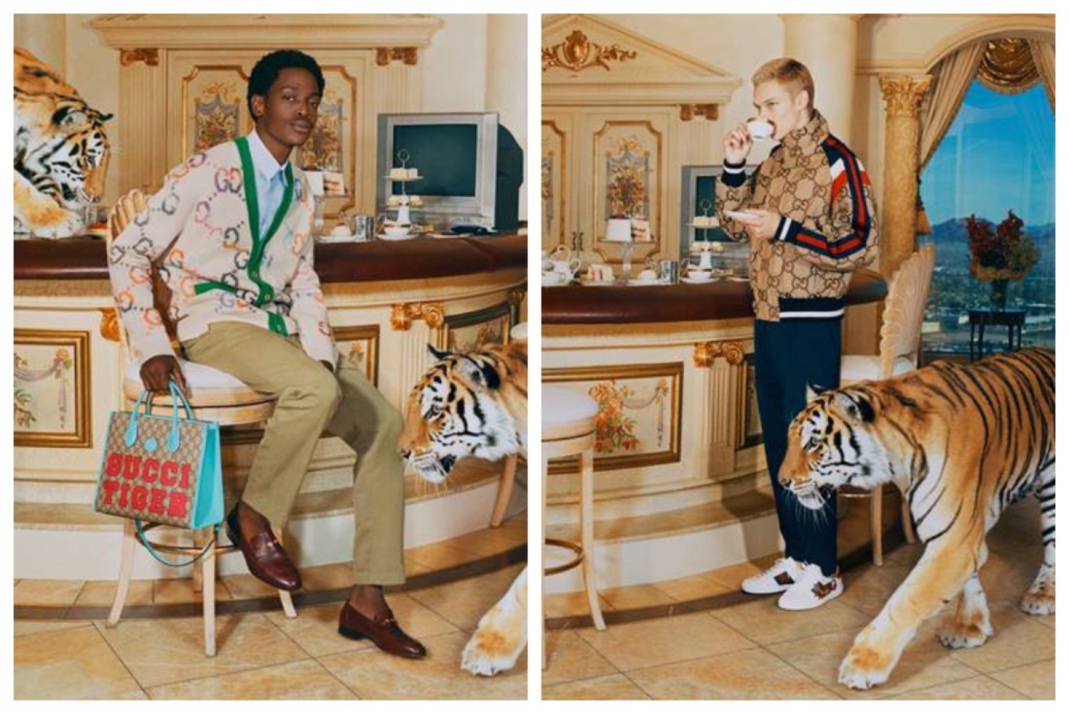 The Tiger Comes To Tea in Gucci's Chinese New Year Campaign