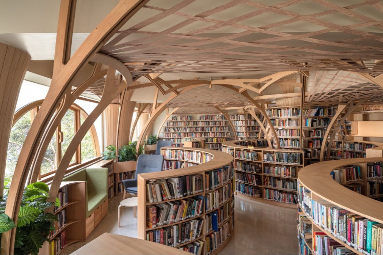 Studio Hinge's Library that Akins to Nature Studio Hinge's Library that Akins to Nature