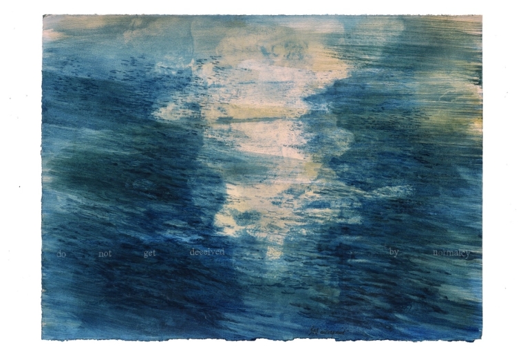 Soliloquy _Quarantine Diary- Do Not Get Deceived by Normalcyâ€ Water Colour on Paper 11 X 15 inches (28 X 38 cms) 2020