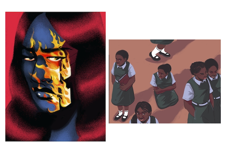 Tara Anand L: House on Fire ; R: My First Period