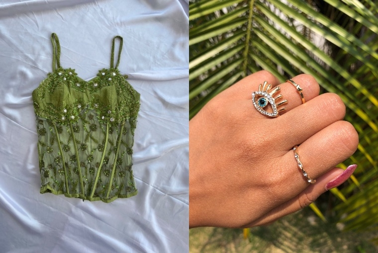 Thrifting in India L: Bottom Drawer Vintage ; R: Thrift Right Now