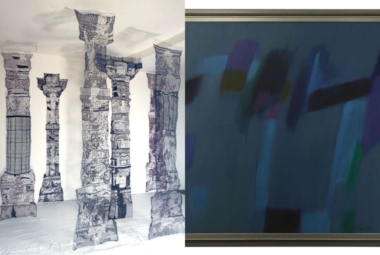 15 years of Art L-R: Monuments, Variable, Thread 2025; Blue Rhythm by Gopi Gajwani 