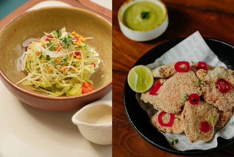 A Mouthful of Coastal India L: Sorrakkai Salad R: Karwar Fried Fish