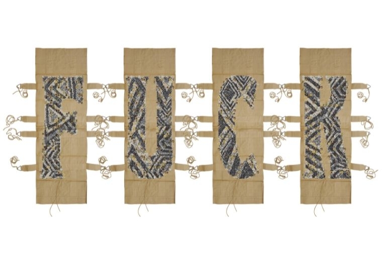 Ai Weiwei at Nature Morte  F.U.C.K © Ai Weiwei Courtesy: the artist and GALLERIA CONTINUA