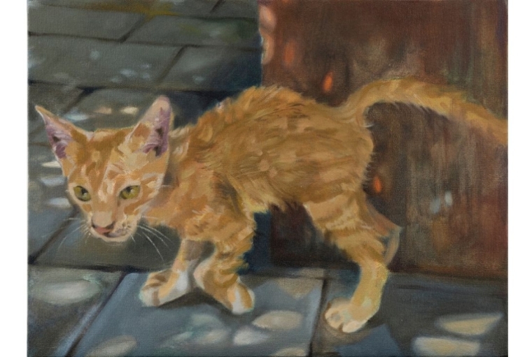 Bambai Se Aaya Mera Dost  Kishmish, 2024, oil on canvas, 12x16 inches by Shailee Mehta