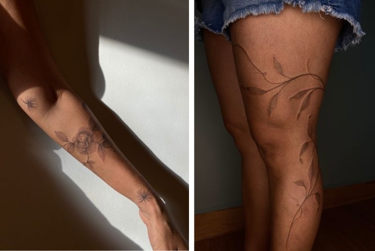 Blooming Bodies: Tattooing ‘Stick And Poke’ Stickity Tattoos