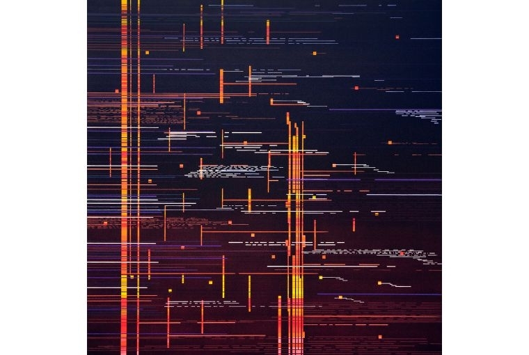 Blueprint12 at Art Mumbai 2025  Visakh Menon 22 B-interference, 2019 Acrylic & inks on wood panel 30 x 30 in 76.2 x 76.2 cm