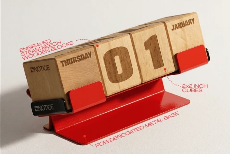 Cool Stationery Objects & The Studios Behind Them Block Perpetual Calendar by Notice