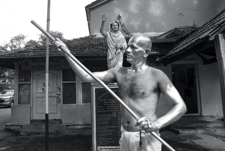 Cop Shiva Being Gandhi