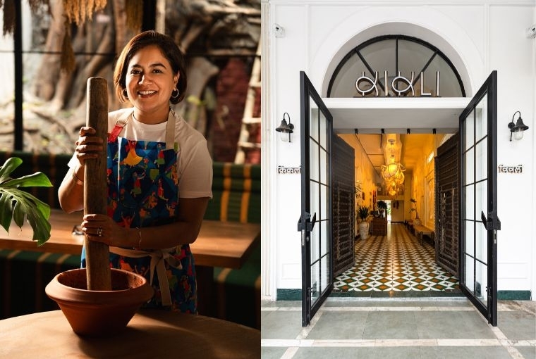 Kikli L-R: Chef Amninder Sandhu, Kikli entrance