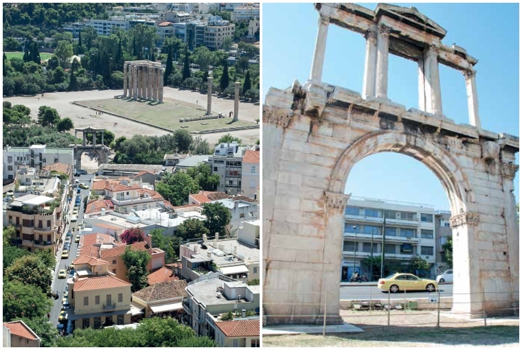 My Big, Fat Greek Holiday L: View of the Temple of Zeus from the Acropolis Museum, Athens.; R: Handrian’s Arch, Athens My Big, Fat Greek Holiday L: View of the Temple of Zeus from the Acropolis Museum, Athens.; R: Handrian’s Arch, Athens