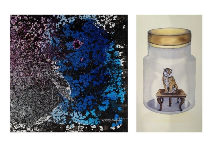 Objects May Appear Softer…. L: by Sujata Bajaj R: Manisha Agarwal 