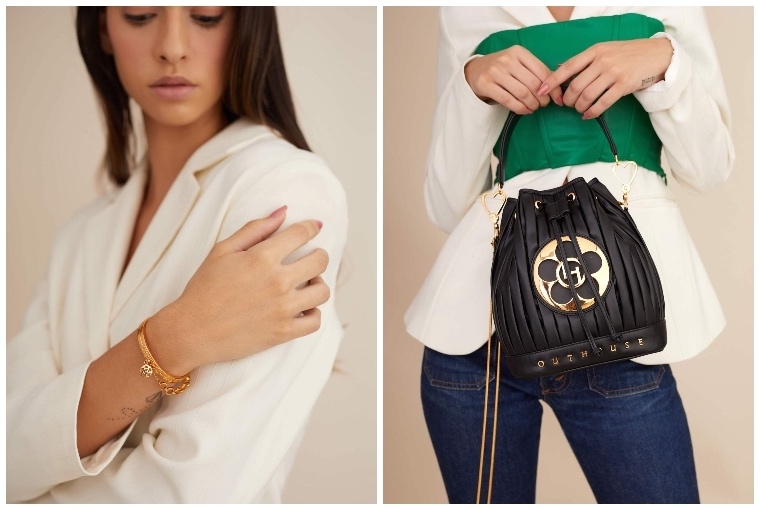 Buy Ivory White Eclipse Bag by Designer OUTHOUSE JEWELLERY Online at  Ogaan.com