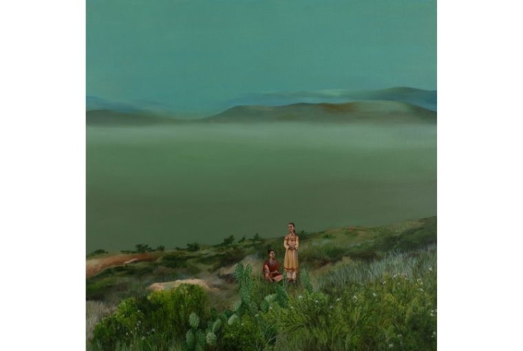 Overland, There's Shorter Time to Dream Malavika Rajanaryan. Outgrown, 2025. Acrylic on canvas 54 x 47 inches, 137.5 x 119.5 cm.