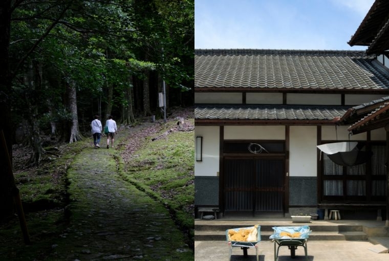 Quiet Luxury of Connection  L: Mori no Kuni — the Land of the Forest — where shared paths create conscious community. R: Oita Pottery Village 