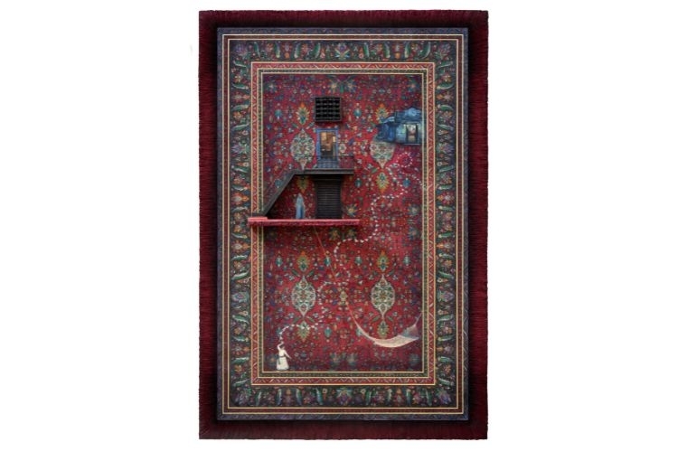 Rukshaan Art presents Navivasi (New Fragrance) Navivasi (New Fragrance) Mixed media on canvas 72 x 48 inches (183 x 123 cms)