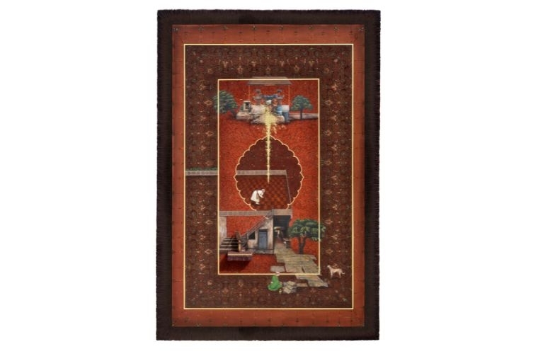 Rukshaan Art presents Navivasi (New Fragrance) Navivasi (New Fragrance) Mixed media on canvas 72 x 48 inches (183 x 123 cms)