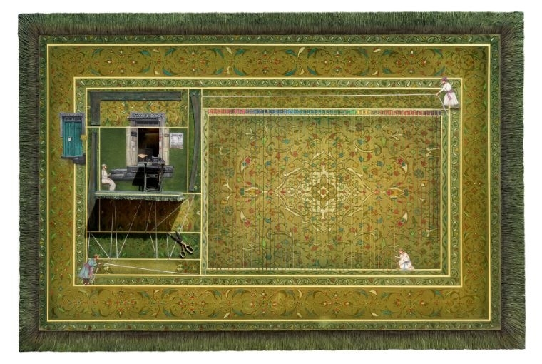 Rukshaan Art presents Navivasi (New Fragrance) Navivasi (New Fragrance) Mixed media on canvas 48 x 72 inches (123 x 183 cms)