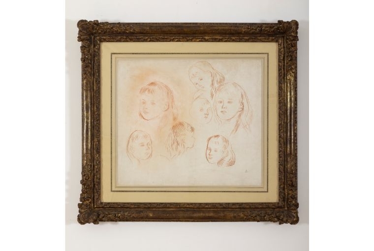 Salon: The Indian Way PIERRE-AUGUSTE RENOIR Te?tes de fillettes, 1880 signed with initial _R._ (lower right) Sanguine and white chalk on paper 19 x 24 3_4 in 48.3 x 63 cm.jpg