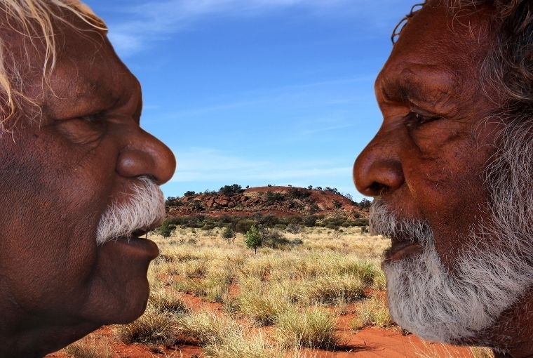 Songlines: Tracking the Seven Sisters Traditional Owners of Cave Hill (Seven Sisters) 2017 by Brenda Douglas, Tjala Arts National Museum of Australia © the artist/Copyright Agency 2020 Image: Brenda Douglas