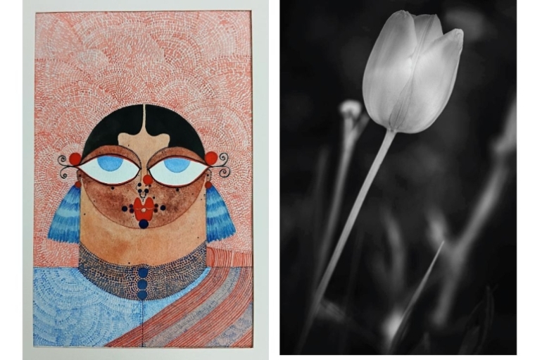 Srila Chatterjee Brings Together 12 Artists at Method Usha by Vikalp Mishra (left) | Shahid Datawala (right)