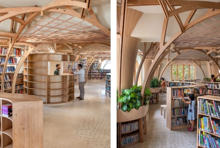 Studio Hinge's Library that Akins to Nature Studio Hinge's Library that Akins to Nature