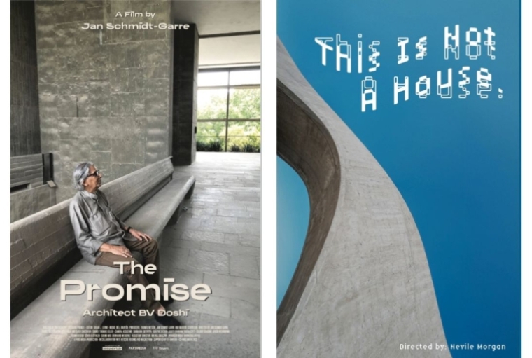 The Architecture & Design Film Festival The Promise – Architect BV Doshi, 2023, Jan Schmidt-Garre (left) | This is Not a House, 2023, Morgan Neville (right) The Architecture & Design Film Festival The Promise – Architect BV Doshi, 2023, Jan Schmidt-Garre (left) | This is Not a House, 2023, Morgan Neville (right)