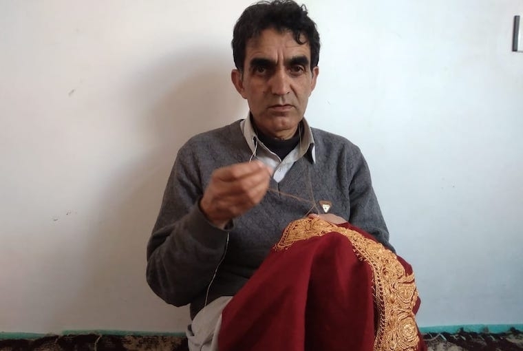 The Artisan Shop Abdul Ahad Ganaie Master Artisan, Tilla Embroidery Wakura district, Ganderbal, Jammu