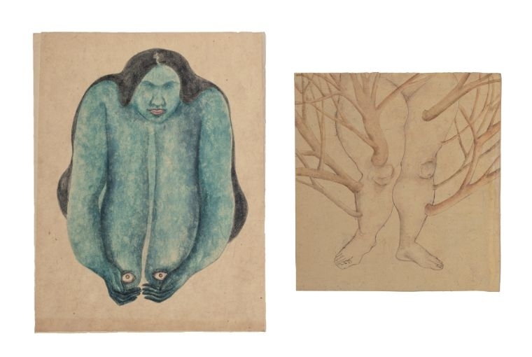 The Grotesque Up Close: Method Delhi's Slow Rot L: Celestial Fusion R: Branches will Grow Fruit. Artist: Mitali Das