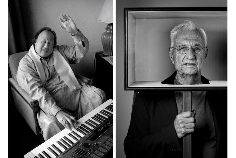 The Portrait Of An Artist  Left: Nusrat Fateh Ali Right: Frank Gehry 