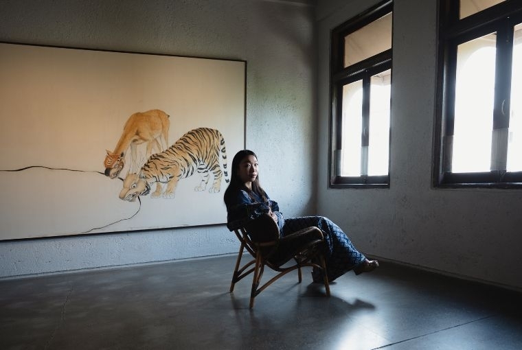 The Predator As The Prey: Zimbiri’s Dear Tiger  Images courtesy of the artist & Nature Morte, photographed by Akik Rahman.