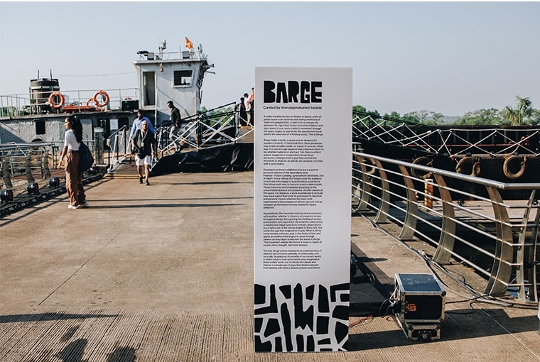 Veeranganakumari Solanki brings Barge to Serendipity Art Festival. 