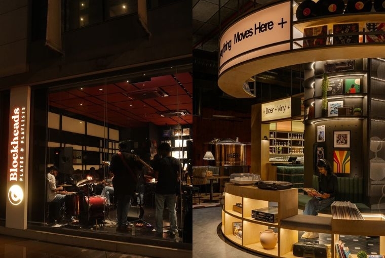 Vinyl Bars to Visit in India  L: Blockheads R: Vinyl & Brew