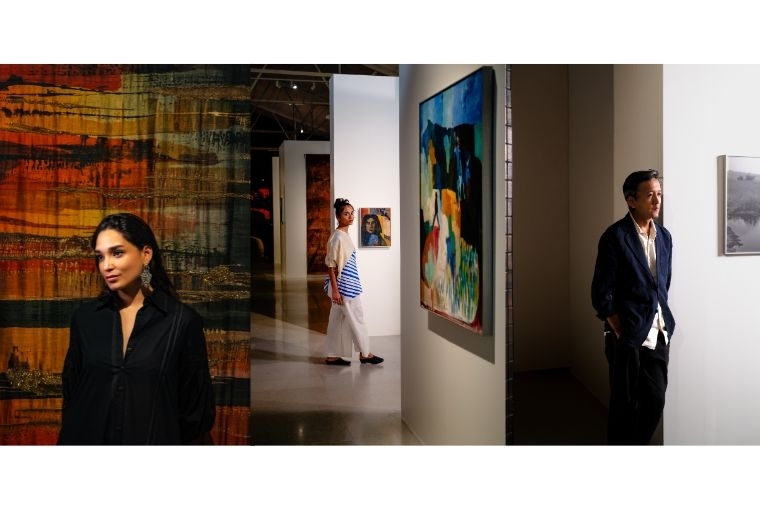 What The Land Remembers  L to R: Helena Bajaj Larsen, Gaia Pawar Shapiro, Tenzing Dakpa